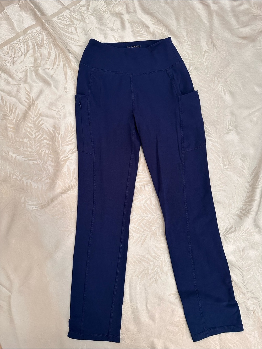 Jaanuu Navy High-Waist Cargo Track Pants